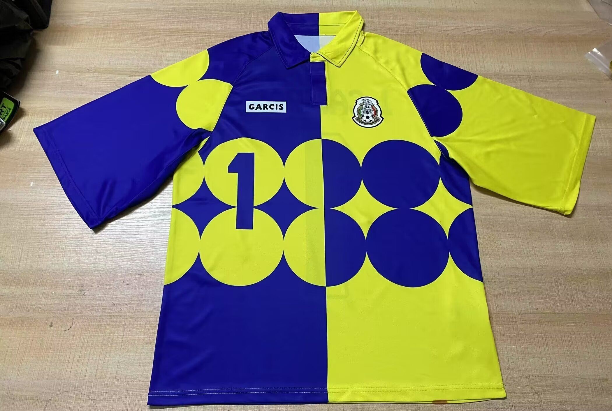 AAA Quality Mexico 1998 GK Blue/Yellow Soccer Jersey